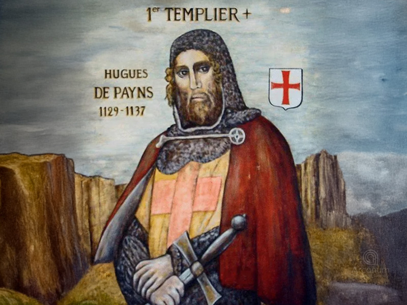 Fondation de l'ordre du Temple par Hugues de Payns en 1119, chevaliers templiers