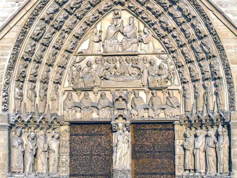 Portail de la vierge, Notre Dame de Paris Alchimie, ésotérique 