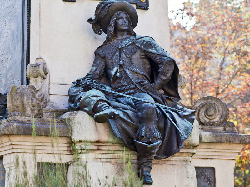 La statute de d'Artagnan &agrave; Paris au Jardin des Tuileries