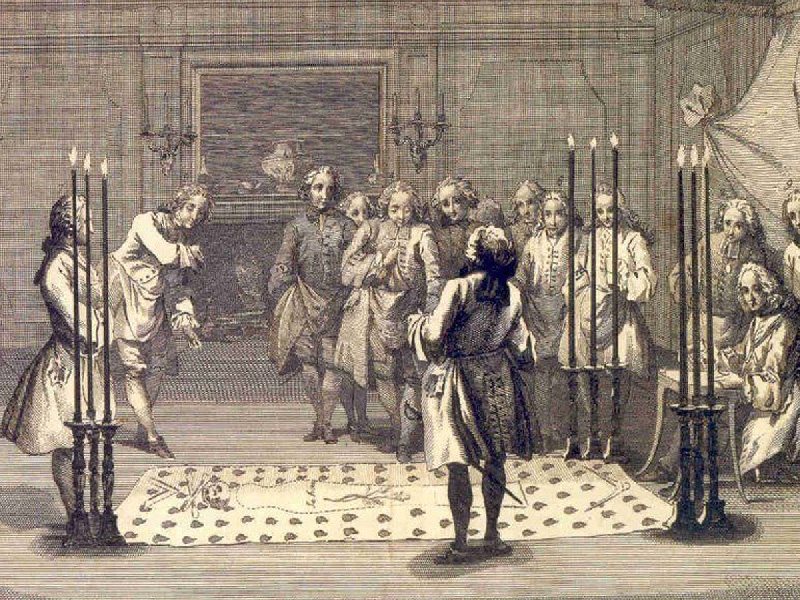 Les premiers francs-ma&ccedil;ons, en loge &agrave; Paris