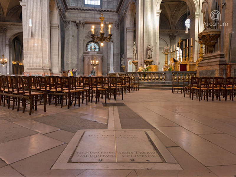 La ligne m&eacute;ridienne et gnomon de l&rsquo;&eacute;glise Saint-Sulpice &agrave; Paris, instrument astronomique dans une &eacute;glise