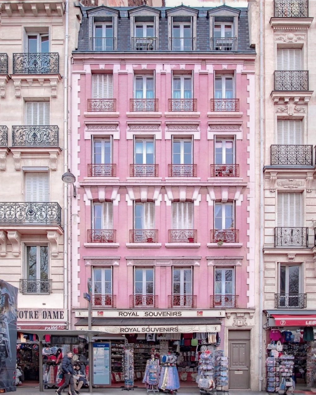 L'immeuble rose de Notre-Dame de Paris